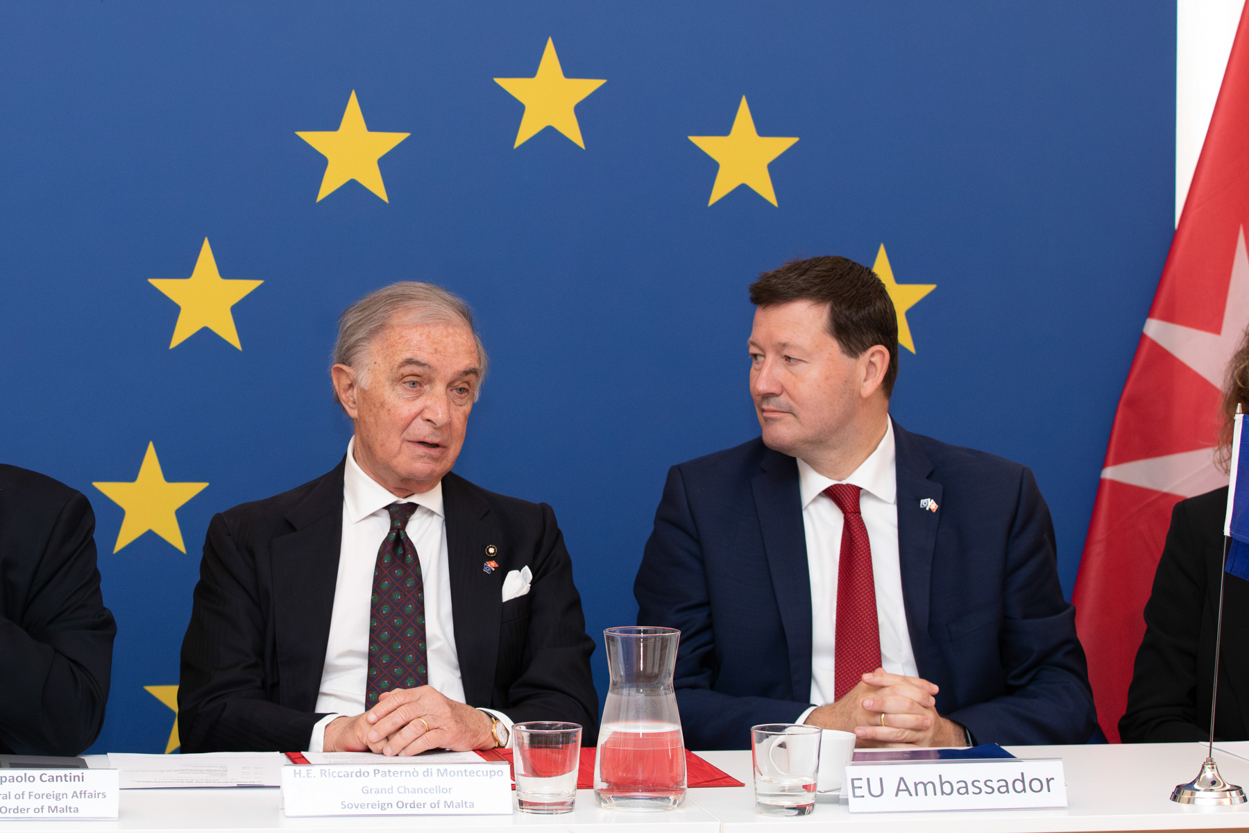 Order of Malta's Grand Chancellor with European Union Ambassador